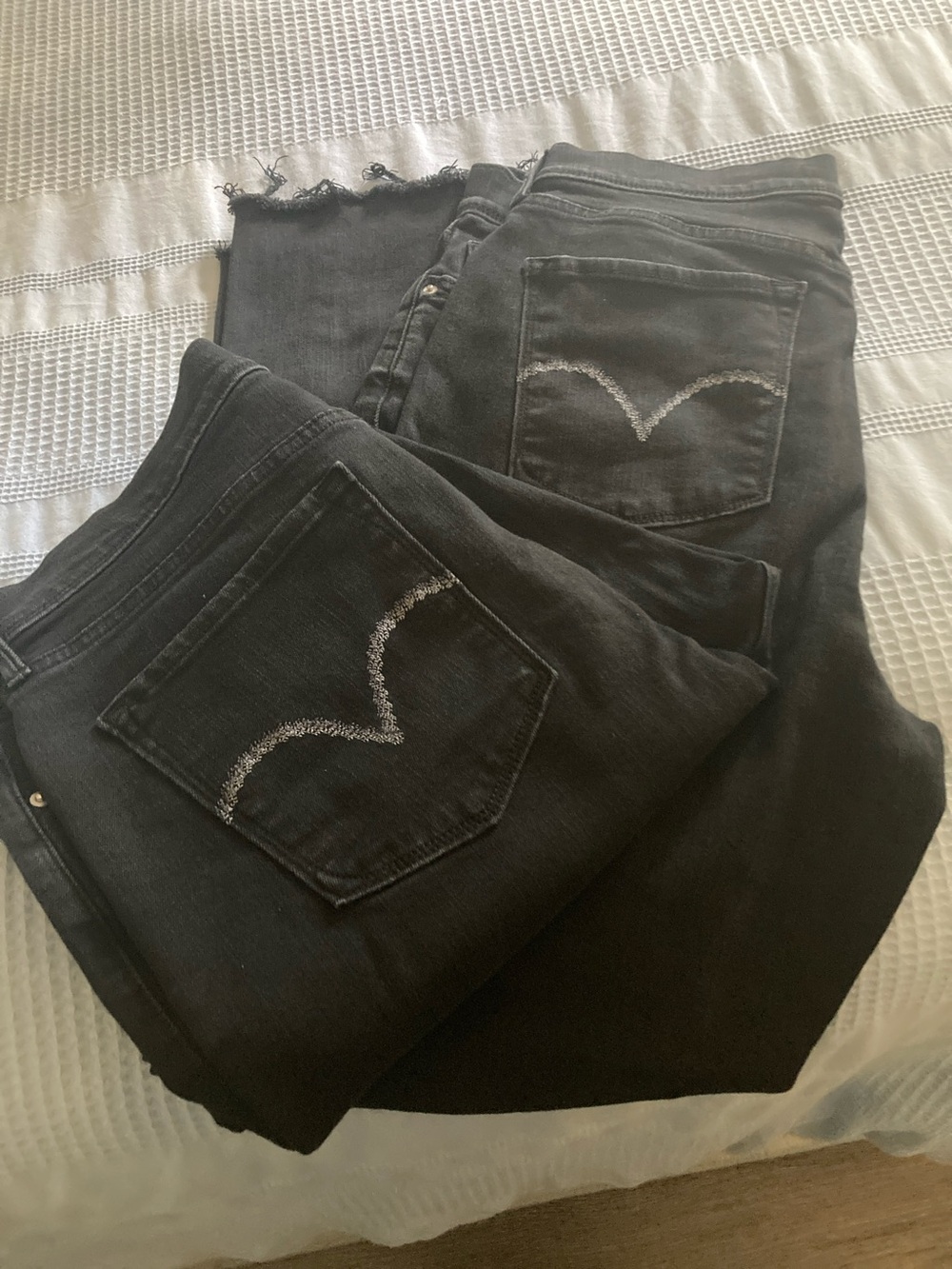 BOGO clearance Levi black jeans frayed Bottoms